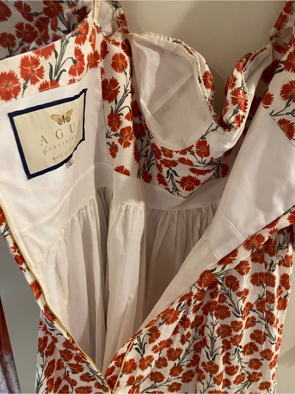 Agua by Agua Bendita 🌹❤️ Sweet Red Floral Minidress ❤️🌹 Size large - Picture 9 of 16